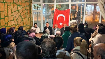AK Parti Eskişehir Milletvekili Nebi Hatipoğlu, Han ilçesinde muhtarlarla bir