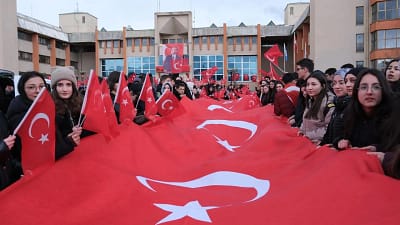 Erzincan’da kurtuluşun 108’inci yılı çelenk töreni, bayrak yürüyüşü ve muharip