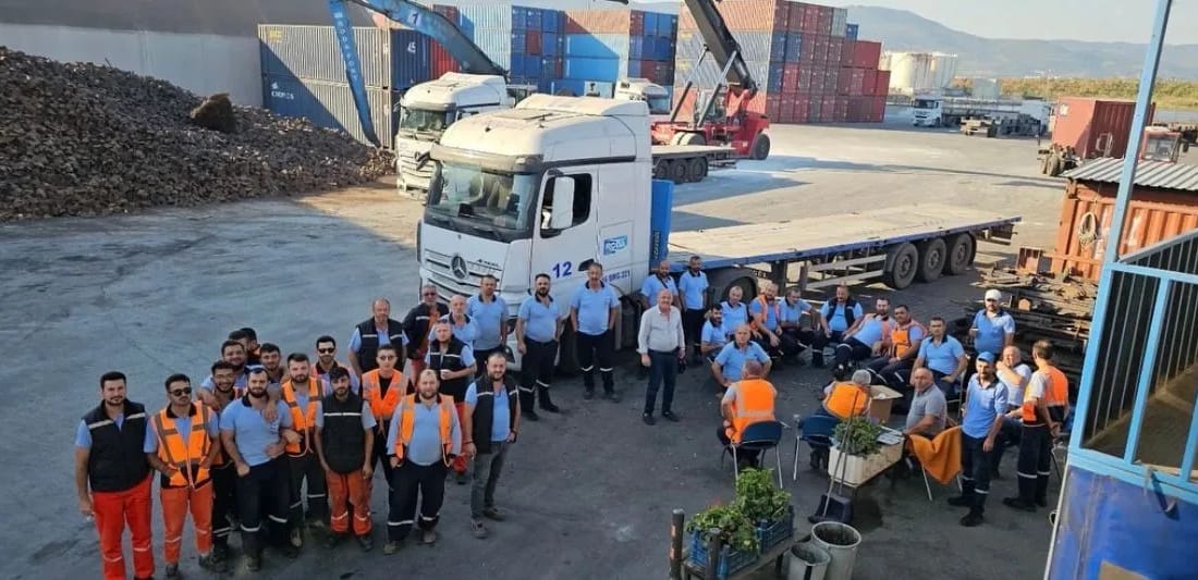 Roda Limanı’nda iş bırakma eylemi Gemlik Roda Port Limanı’nda Liman İş Sendikası’nın yetki almasının ardından