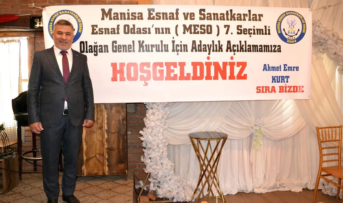 Başkan adayı Emre Kurt Manisa esnafı için proje hazırlığında Manisa Esnaf ve Sanatkârlar Odası başkan adayı Emre Kurt, “Manisa