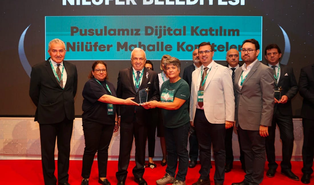 Nilüfer’in aklı ödül aldı Nilüfer Belediyesi’nin, kent sakinlerinin yaşadıkları şehrin geleceğinde söz sahibi olmasını