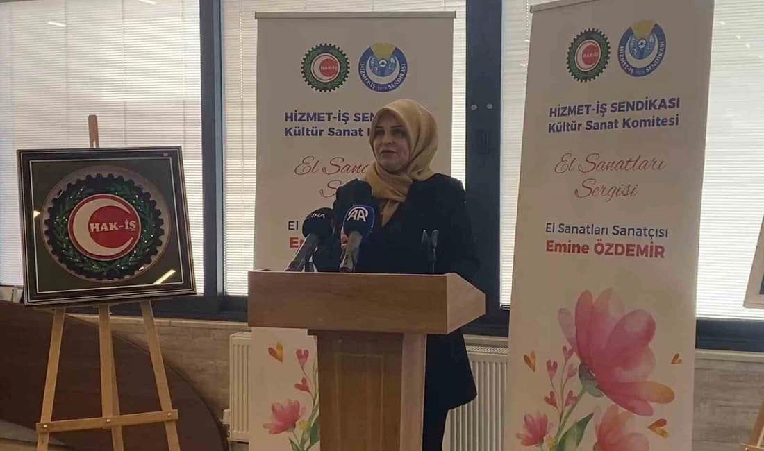 HAK-İŞ’in el sanatları sergisinden elde edilen gelir Filistin’e bağışlanacak HAK-İŞ Kültür Sanat Komitesi’nin el sanatları sergisinde yer alan Emine