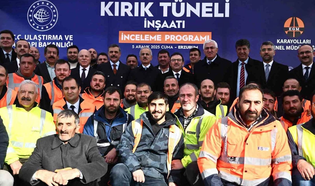 Yeşim Grup’tan gençlere gönüllülük zirvesi buluşması Ulaştırma Bakanı Abdulkadir Uraloğlu, Erzurum–İspir–Rize hattındaki Kırık Tünelinin tamamlanmasıyla güzergâhın