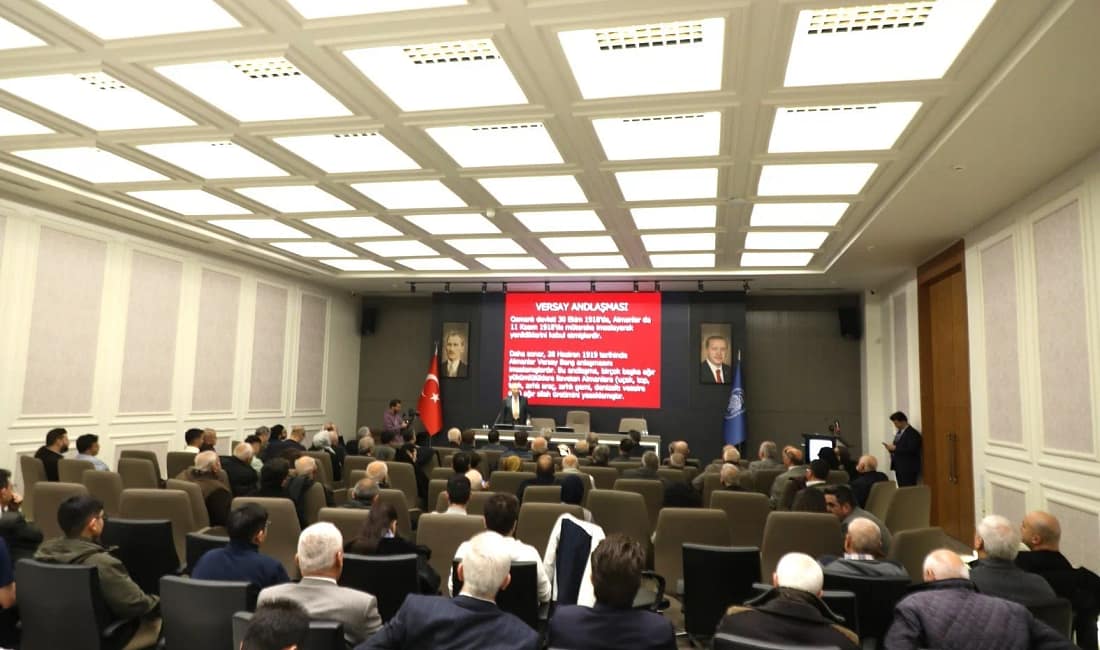 Melikgazi’de Kayseri Tayyare Fabrikası söyleşisi düzenlendi Melikgazi Belediyesi tarafından düzenlenen programda, Prof. Dr. Mehmet Şahin Kayseri