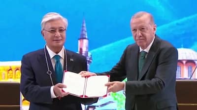 Cumhurbaşkanı Erdoğan, resmi ziyaret için Ankara’ya gelen Kazakistan Cumhurbaşkanı Tokayev’e