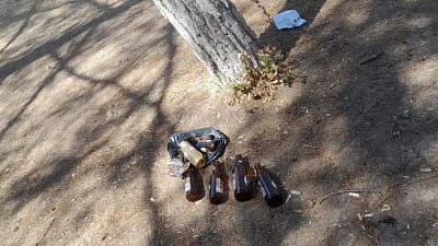 Orman yangını felaketinden günler sonra Orhaneli Piknik Sahası’nda bırakılan çöp