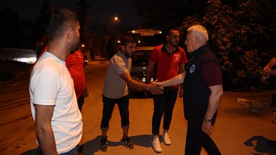  Bursa Büyükşehir Belediye Başkanı Mustafa Bozbey, Kestel ilçesinde başlayan ve