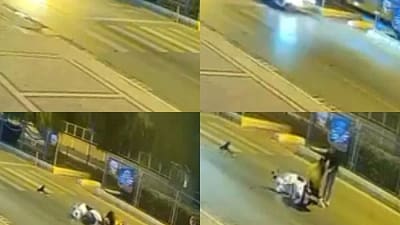 Mersin’in Yenişehir ilçesinde motosiklet kazasında yaralanan sürücünün yanından ayrılmayan köpeğinin