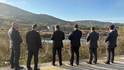 Samsun’un Bafra ilçesinde Kızılırmak üzerinde yapımı süren köprü tamamlandığında Sera