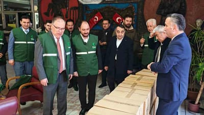 Kayseri’de 1–7 Mart Yeşilay Haftası kapsamında okullarda düzenlenen “İlk Ders