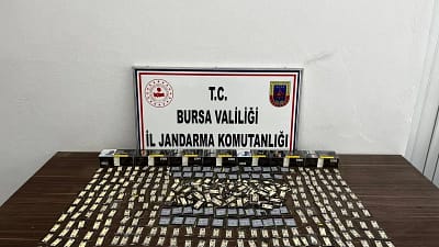 Bursa’da jandarma ekiplerince kaçak tütün ve tütün mamulleri ticaretinin önlenmesine