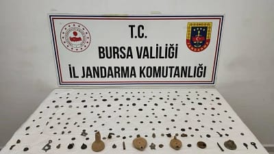 Bursa’nın Gemlik ilçesinde jandarma ekiplerince düzenlenen operasyonda, Roma ve Bizans