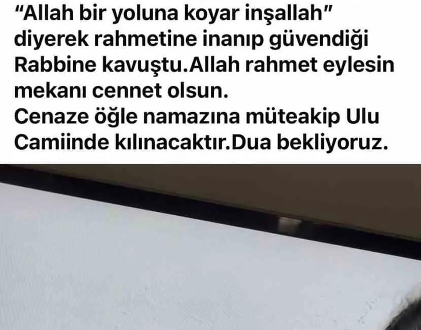 Başkan Esat Öztürk’ün acı günü Yahyalı Belediye Başkanı Esat Öztürk’ün kayınvalidesi Meryem Hatice Köse hayatını