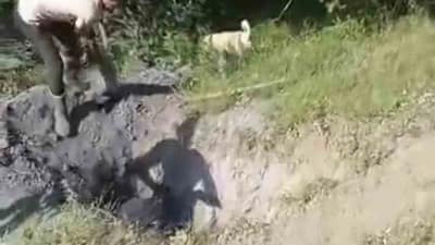 Bursa’nın İnegöl ilçesinde kırsal bölgede defineciler tarafından açıldığı iddia edilen