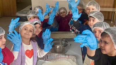 Muğla’da Feriha Osman Günsan Anaokulu öğrencileri Ramazan etkinliği kapsamında mutfağa